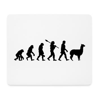 Evolution Alpaca funny gift idea South America - Mouse Pad (horizontal) - white - Front