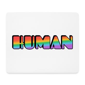 Rainbow Human Typografie - Mousepad (Querformat) - Weiß - Vorne