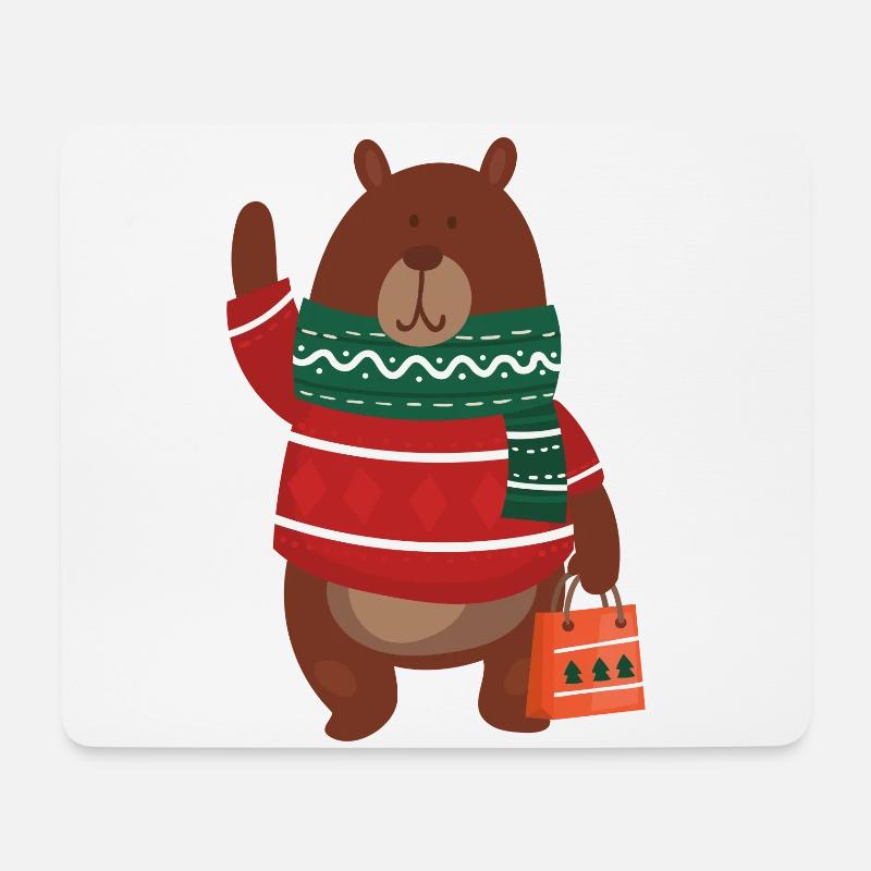 Weihnachts Baer - Mousepad (Querformat) - Weiß