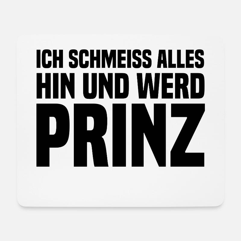 I throw everything and become prince black - Mouse Pad (horizontal) - white