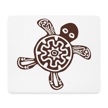 Tortoise turtle drawing mexico brown - Mouse Pad (horizontal) - white - Front