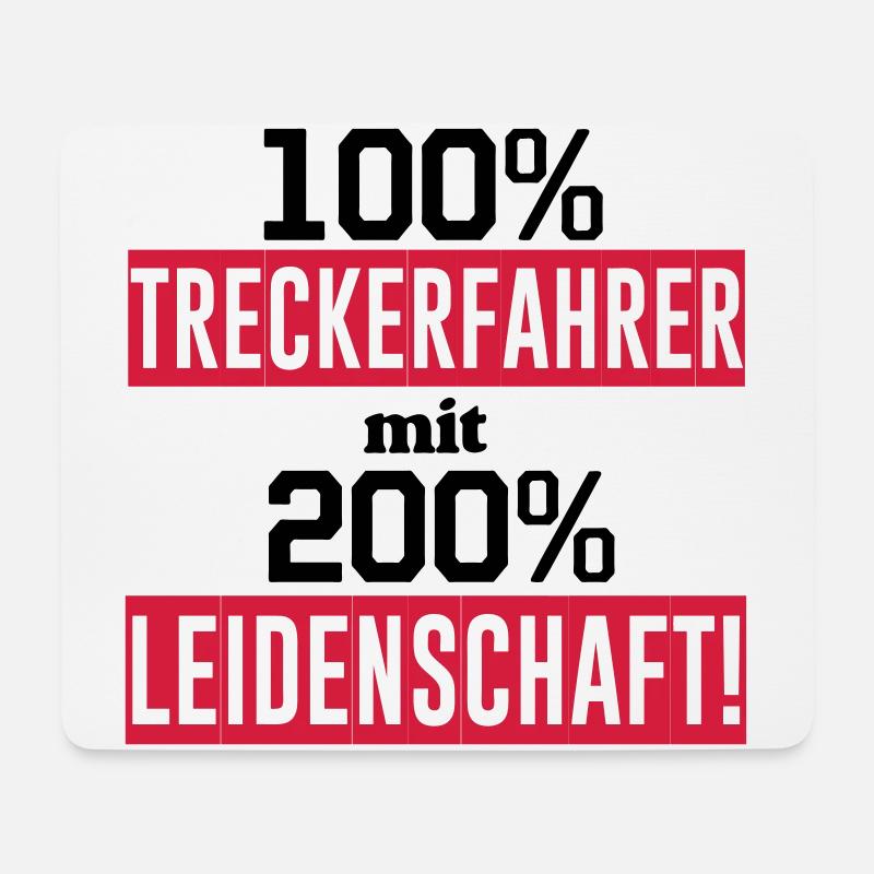 Traktor , Treckerfahrer 200% Leidenschaft ...(25) - Mousepad (Querformat) - Weiß