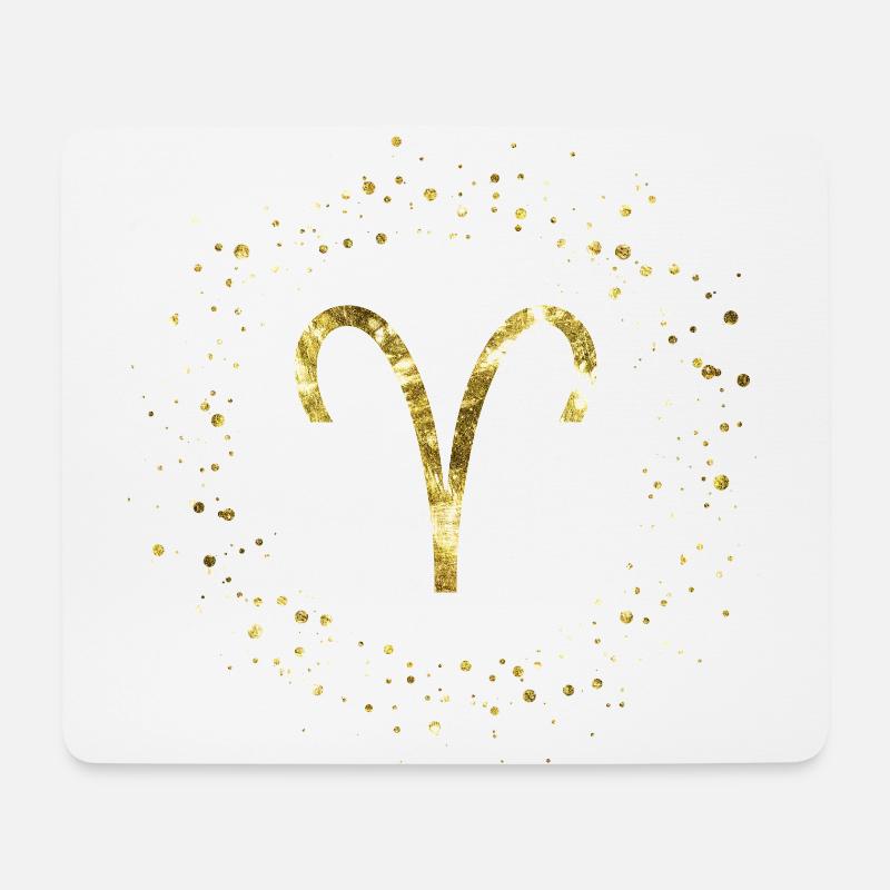 Widder Sternzeichen - Mousepad (Querformat) - Weiß