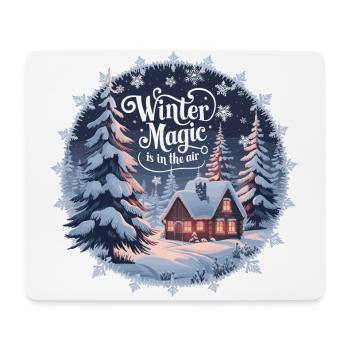 Winter Magic is in the Air – Winter Landscape - Mouse Pad (horizontal) - white - Front