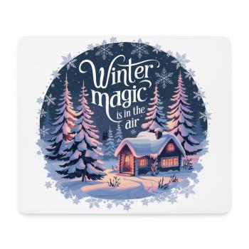 Winter Magic is in the Air – Winterlandschaft - Mousepad (Querformat) - Weiß - Vorne