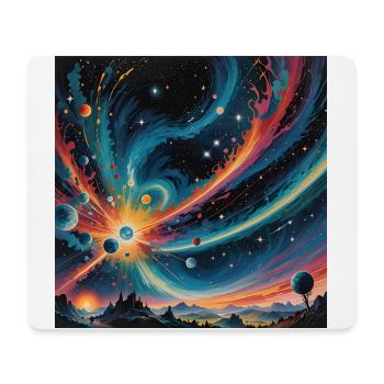 a little bit in space - Mousepad (Querformat) - Weiß - Vorne