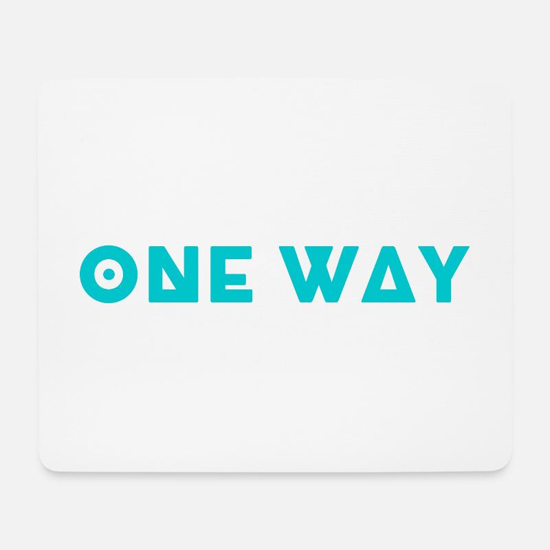 One Way - Mousepad (Querformat) - Weiß