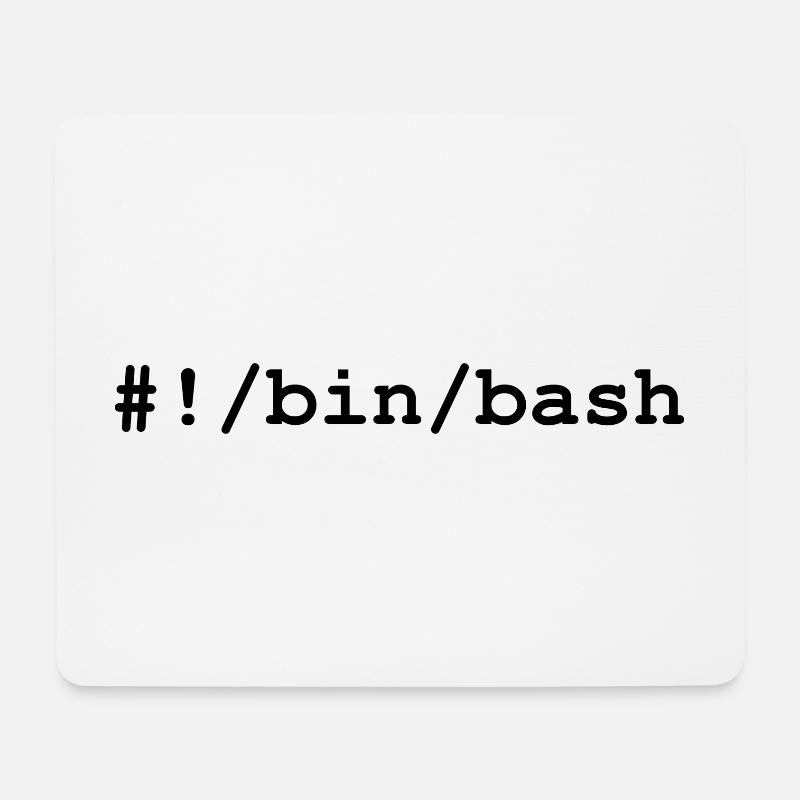 Shell bash / bourne-again sous Linux et Unix - Tapis de souris (format paysage) - blanc