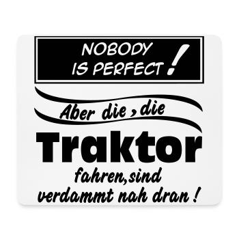 Traktor , Trecker , Landmaschine , Nobody (25) - Mousepad (Querformat) - Weiß - Vorne