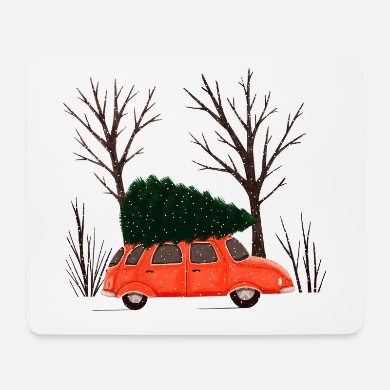 Driving Home For Christmas - Mousepad (Querformat) - Weiß