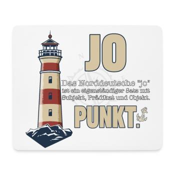 Nordisch Klar – Leuchtturm & Humor - Mousepad (Querformat) - Weiß - Vorne