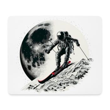 Ski Astronomical - Skiers on the Moon - Mouse Pad (horizontal) - white - Front