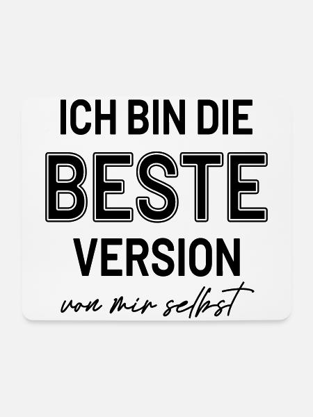 Statement Beste Version Selbstbewusst HerzAufShirt - Mousepad (Querformat) - Weiß