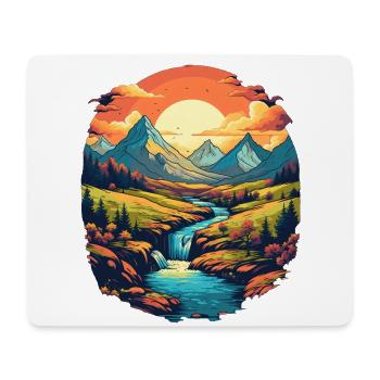 Landschaft - Mousepad (Querformat) - Weiß - Vorne