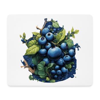 Blaubeere - Mousepad (Querformat) - Weiß - Vorne