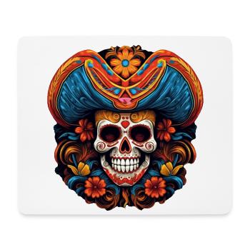 Cinco de Mayo Skull - Mouse Pad (horizontal) - white - Front