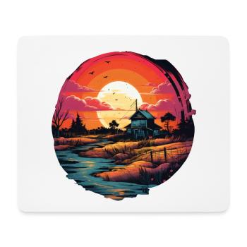 Landschaft - Mousepad (Querformat) - Weiß - Vorne