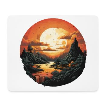 Paysage - Tapis de souris (format paysage) - blanc - Devant