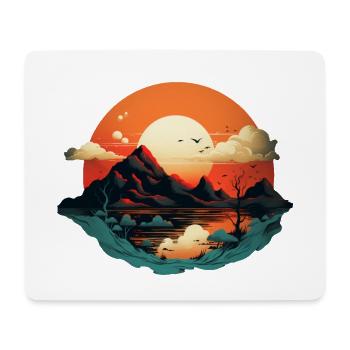 Landschaft - Mousepad (Querformat) - Weiß - Vorne