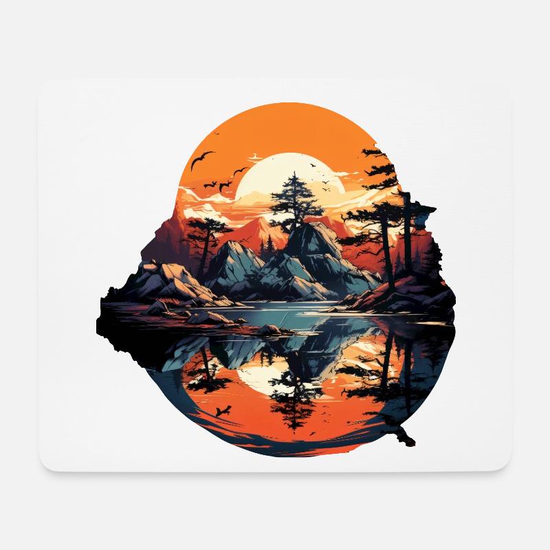 Landschaft - Mousepad (Querformat) - Weiß