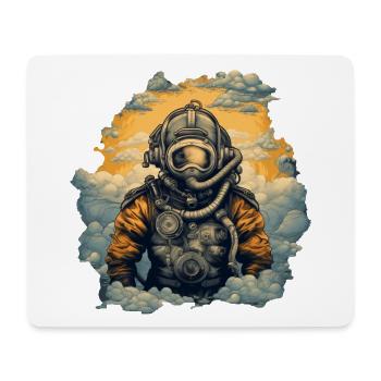 Taucher - Mousepad (Querformat) - Weiß - Vorne