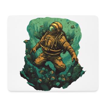 Taucher - Mousepad (Querformat) - Weiß - Vorne
