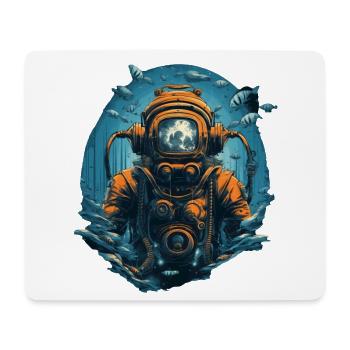 Taucher - Mousepad (Querformat) - Weiß - Vorne