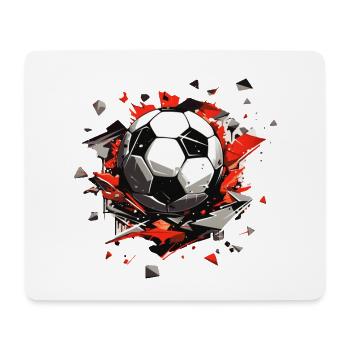 Fußball Ball - Mousepad (Querformat) - Weiß - Vorne