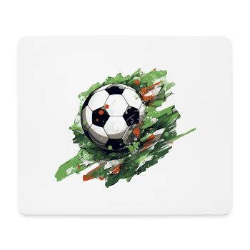 Fußball Ball - Mousepad (Querformat) - Weiß - Vorne