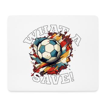 Balle de football - Quelle sauvegarde! - Tapis de souris (format paysage) - blanc - Devant