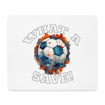 Balle de football - Quelle sauvegarde! - Tapis de souris (format paysage) - blanc - Devant