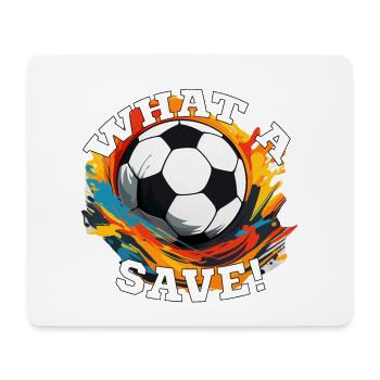 Balle de football - Quelle sauvegarde! - Tapis de souris (format paysage) - blanc - Devant
