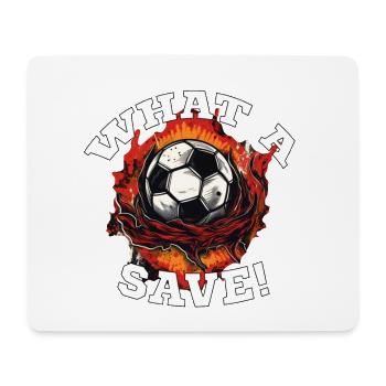 Fußball ball - What a Save! - Mousepad (Querformat) - Weiß - Vorne