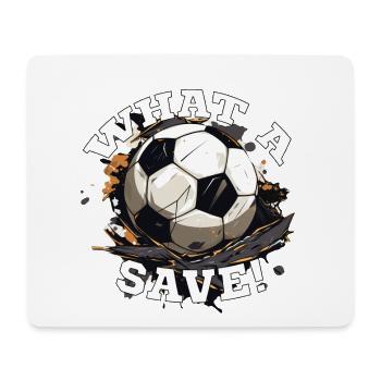 Balle de football - Quelle sauvegarde! - Tapis de souris (format paysage) - blanc - Devant