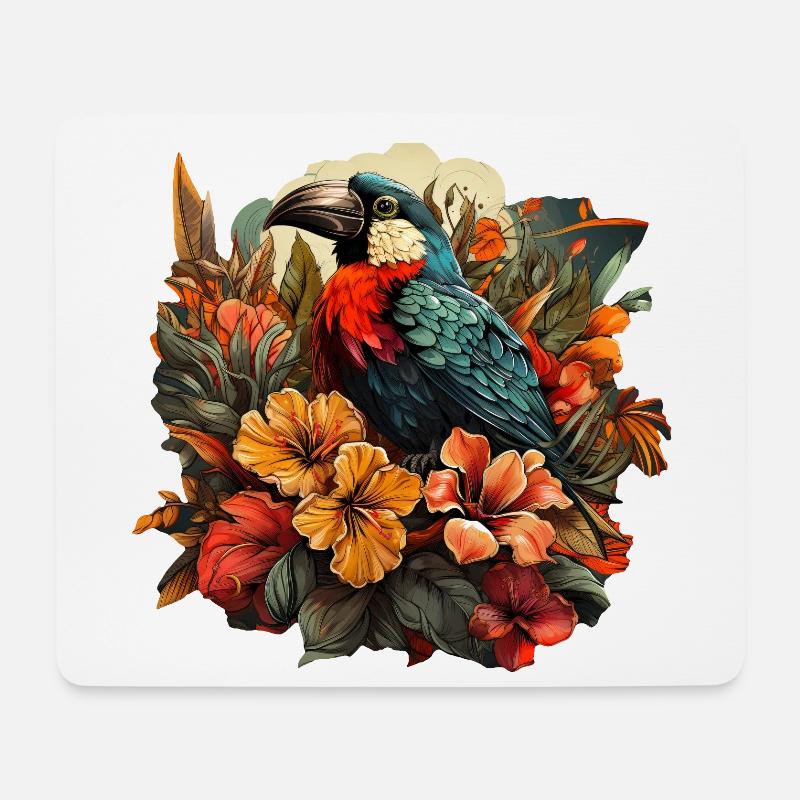 Tropisch - Mousepad (Querformat) - Weiß