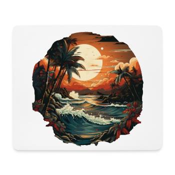 Tropical - Tapis de souris (format paysage) - blanc - Devant