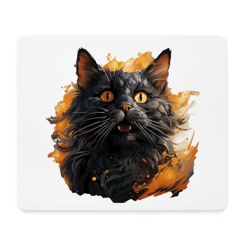 Chat - Tapis de souris (format paysage) - blanc - Devant
