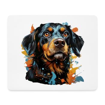 Hund - Mousepad (Querformat) - Weiß - Vorne