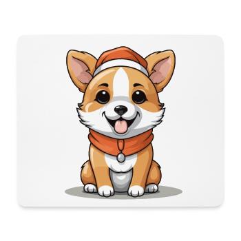 Hund Weihnachts Design - Kawaii Style - Mousepad (Querformat) - Weiß - Vorne