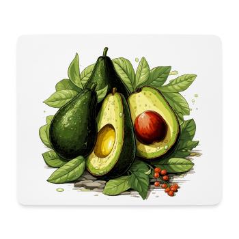 Avocado - Illustration - Mouse Pad (horizontal) - white - Front