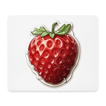 Strawberry - illustration - Mouse Pad (horizontal) - white - Front