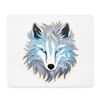 Wolf - Illustration - Mousepad (Querformat) - Weiß - Vorne