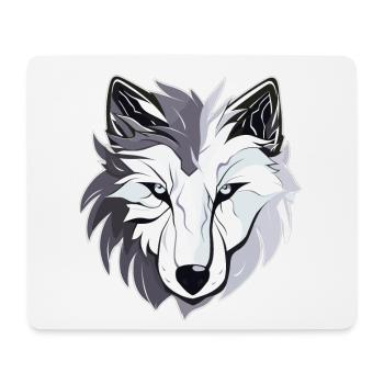 Wolf - Illustration - Mousepad (Querformat) - Weiß - Vorne
