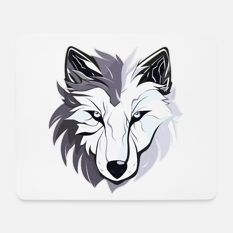 Wolf - Illustration - Mouse Pad (horizontal) - white