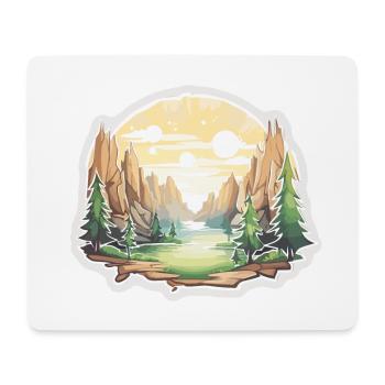 Landscape - Illustration - Mouse Pad (horizontal) - white - Front