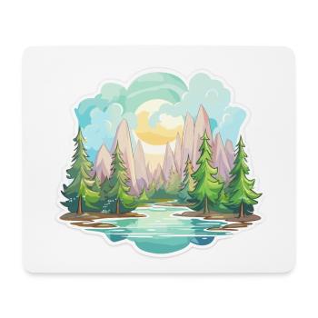 Landscape - Illustration - Mouse Pad (horizontal) - white - Front
