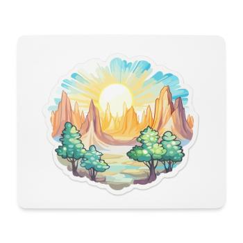 Landscape - Illustration - Mouse Pad (horizontal) - white - Front