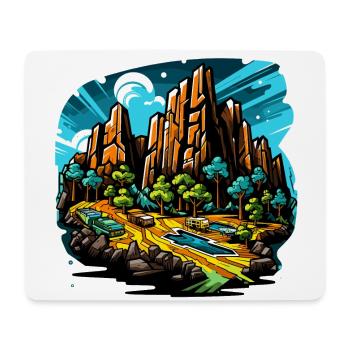 Landscape - Illustration - Mouse Pad (horizontal) - white - Front