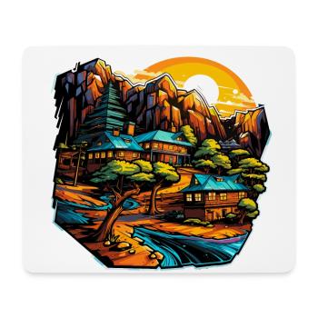 Landscape - Illustration - Mouse Pad (horizontal) - white - Front