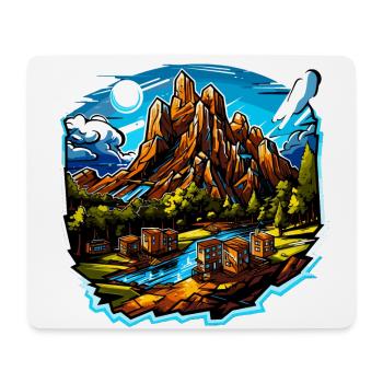Landscape - Illustration - Mouse Pad (horizontal) - white - Front